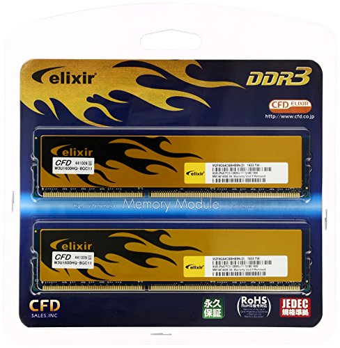 CFD-Elixir デスクトップ用DDR3 1600 Long DIMM 8GB 2枚組 CL11 W3U1600HQ-8GC11