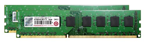 Transcend デスクトップPC用メモリ PC3-12800 DDR3 1600 16GB 1.5V 240pin DIMM Kit (8GB×2pcs) (無期限保証) JM1600KLH-16GK
