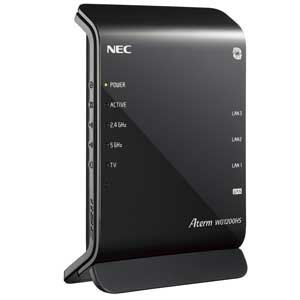 NEC Aterm WG1200HS 11ac/n/a(5GHz帯)&11n/g/b(2.4GHz帯) 無線LAN親機(Wi-Fiルーター) 同時利用タイプ 867+300Mbps PA-WG1200HS